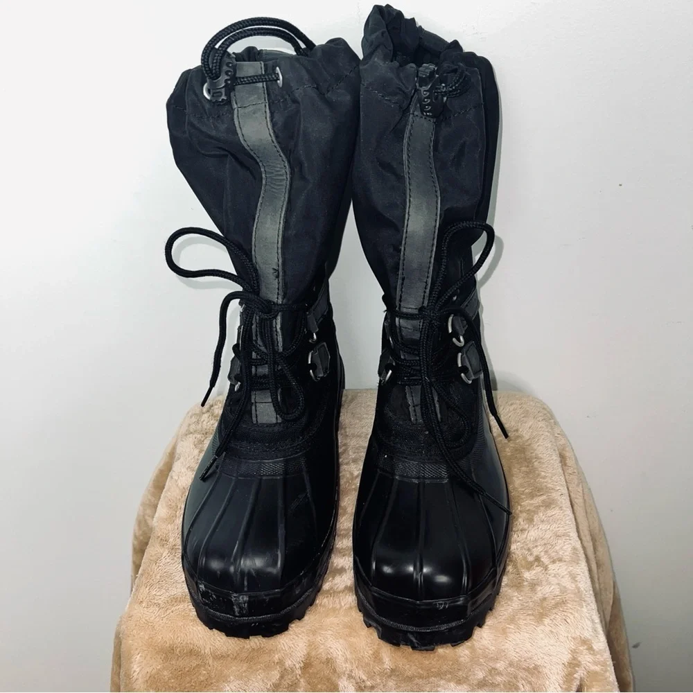 Eddie Bauer Black & Gray Insulated Duck Boots - Men’s Size 8